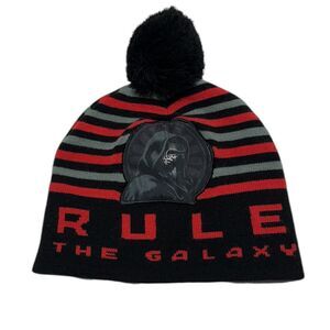 Star Wars Lucas Films Rule The Galaxy Beanie Hat‎ Cap Black Red Winter One Size